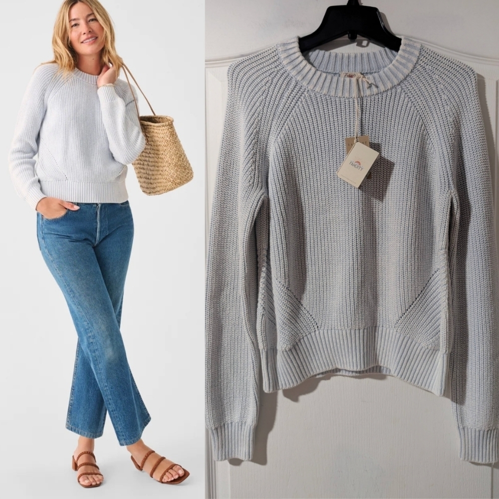 NWT Faherty | Sunwashed Fisherman Crew Sweater